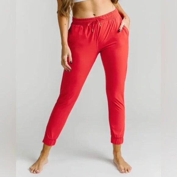 Zyia Everywhere Zipper Jogger Red Size Medium - Picture 5 of 12